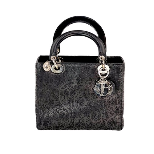 Christian Dior Medium Lady Laced Leather Limited Edition Shoulder Bag W One Size