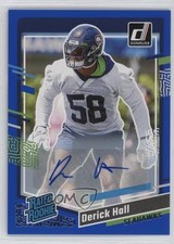 2023 Panini Donruss Rated Rookie Blue Auto Derick Hall #388 Auto 0t02