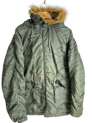 Alpha Industries Flight Jacket/M/Nylon/Grn/Plain/N-3B 3644