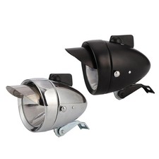 LED rétro vélo lumière noir/blanc support vélo avant hollandais Vintage