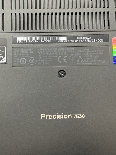 DELL PRECISION 7530 i7- 8750H@ 2.20GHz 64GB RAM 1TB NVMe W11P W\AC *LEER - Imagen 11 de 11