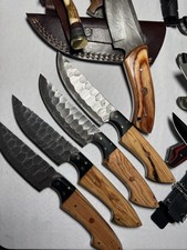 4-Piece Damascus Stainless Steel Steak Knife Set Full Tang Construction