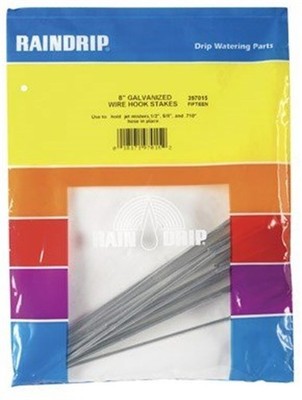 Raindrip 397015B Galvanized Steel Black Drip Irrigation Tubing Stake 8 L in.