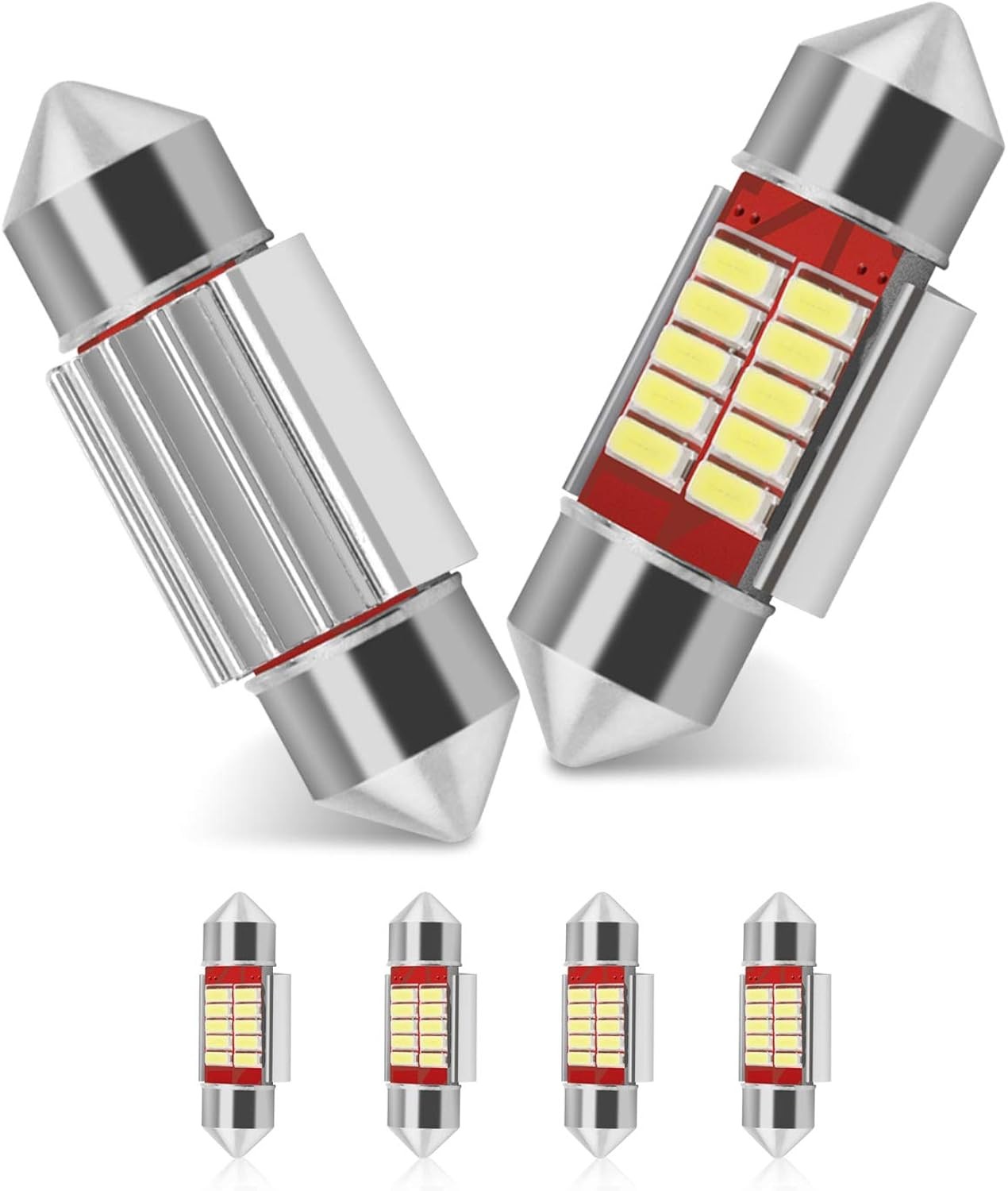 BROTOU 31mm Festoon LED Car Bulb 6 Pack Xenon White 180LM 12V Dome Light