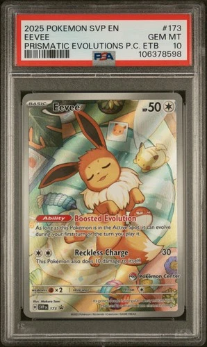 2025 POKEMON SVP EN-SV BLACK STAR PROMO #173 EEVEE PSA 10