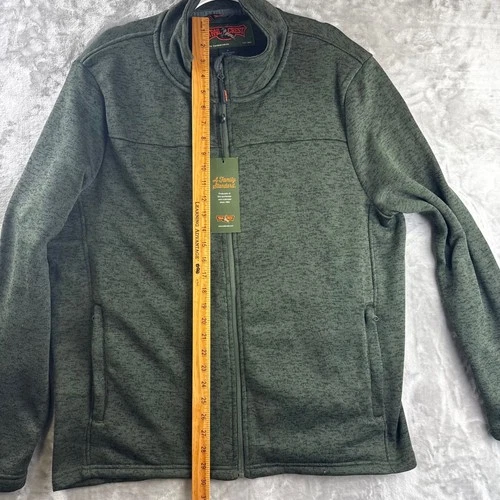 Trailcrest Fleece Jacket Mens XL Green Full Zip Mock Neck Sweater (1852) image 10