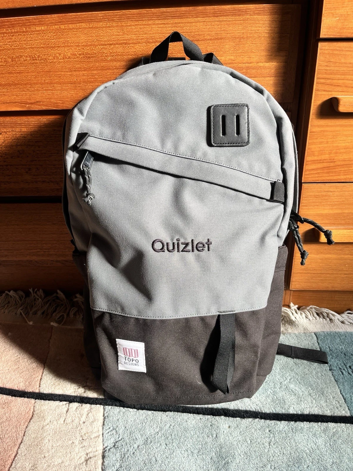 Topo Designs Daypack Classic Laptop Everyday Backpack Grey/ Black MINT CONDITION