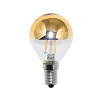 Led Filament Tropfen GlüHbirne 2W = 25W E14 Kopfspiegel Gold Warmweiß 2700K Kvg