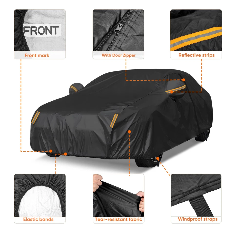 Cubierta de coche impermeable resistente al polvo resistente a los rayos UV para Chrysler 300 protección exterior lluvia Foto 3 de 4