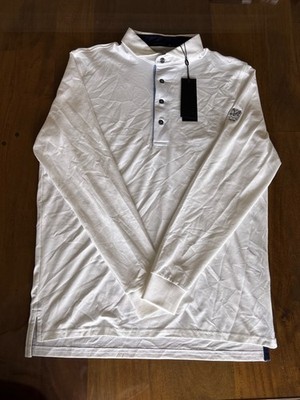 NWT MEN'S GREYSON APACHE II LS POLO, SIZE: M, COLOR: ARCTIC (M3.11)