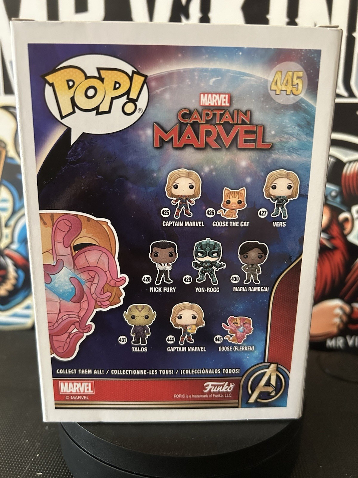 Funko Pop! Marvel Captain Marvel Goose Flerken #445 Figure Glow in the Dark image 3