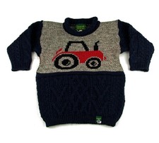 Glencroft Aran Wool Children's Tractor Jumper 4-5 years