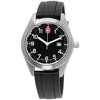 #ad #ad NEW VICTORINOX Garrison Black Dial Silicone Strap Ladies Watch 26033CB MSRP $120 $39.95