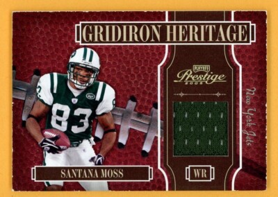 SANTANA MOSS 2005 Prestige Gridiron Heritage Jersey GU MEM
