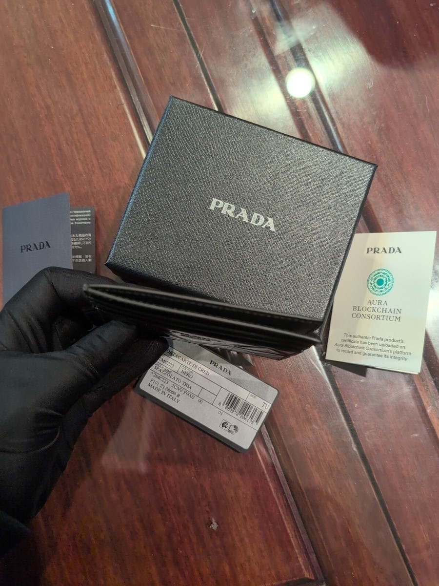 PRADA 財布　プラダ　二つ折り　ブラック　wallet 楽天市場】PRADA プラダ メンズ 二つ折り財布 札入れブラック