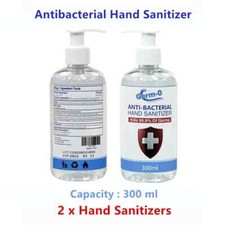 2 x 300ml Hand Sanitizer Instant Refresh Antibacterial Cleaner Moisturiser Germ