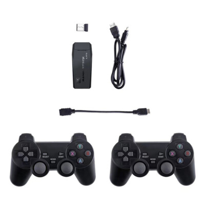 64g - Console De Jeu Vid&eacute;o R&eacute;tro HDMI Avec 4 Manettes Sans Fil 4K HD Int&eacute;gr&eacute;e 10000 Jeux Pour