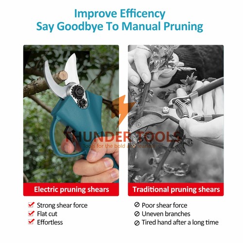 Thunder Tools 21V Portable Handheld Cordless Electric Pruning Shears For Garden - Picture 36 of 37