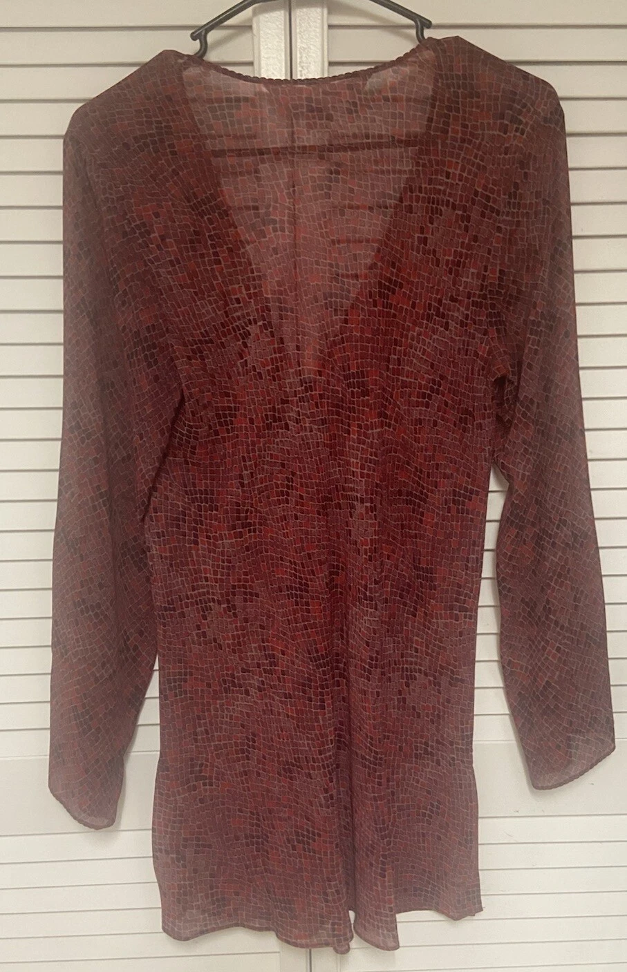 UNDERCOVER Abito copricostume Victoria's Secret Y2K vintage rosso stampa serpente chiffon lingerie SM