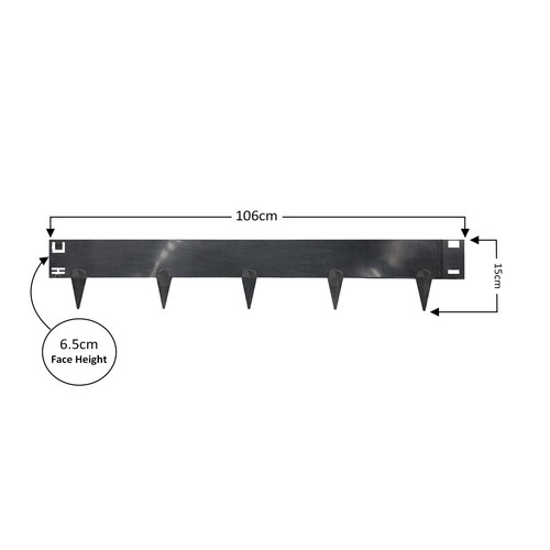 Nicoman Heavy Duty Metal Garden Border 5 Pack Steel Edging 1m Long Lawn Borders - Picture 12 of 15