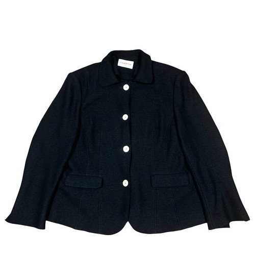 Steinbock, Steinbock Black Blazer 100% Virgin Wool Ladies Sz 46