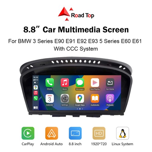 8.8'' Wireless CarPlay Auto Touchscreen CCC für BMW E90 E91 E92 E93 E60 E61 E62 - Picture 2 of 12