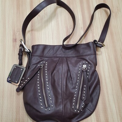 Makowsky Brown Leather Crossbody Purse
