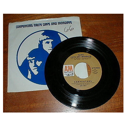 Carpenters - Rainy Days And Mondays AM 1260 PS Vinyl 45 rpm Record