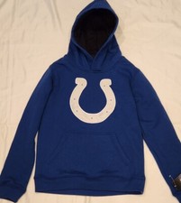 Youth Indianapolis Colts Big Logo Pullover Blue Hoodie Sz Medium 10-12 