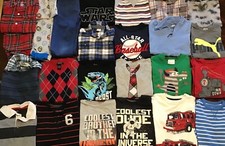 HUGE LOT BOYS 5-6 mostly tops GAP GYMBOREE CREWCUTS LANDS END HANNA NAUTICA