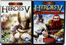 Might and Magic Heroes V & Hammers of Fate Expansion Pack PC Video Game Ubisoft