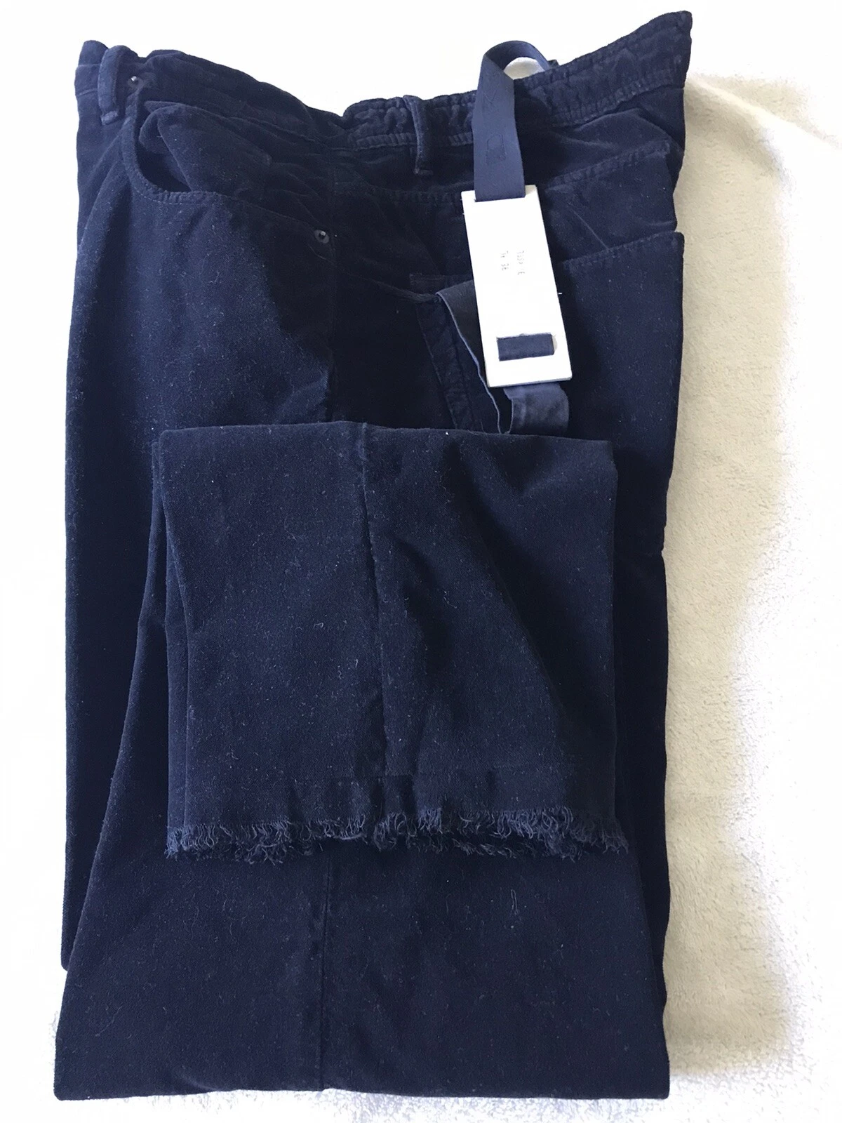 pantaloni rick owens drkshdw black velluto taglia 36° nuovi con etichetta.