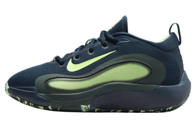 Nike Isofly GS Total Navy Green Basketball Hoopers Shoes FN4384 400 Size 6Y