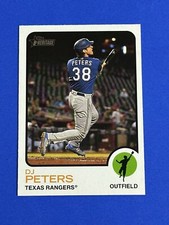 2022 Topps Heritage DJ Peters #119 Texas Rangers (B)