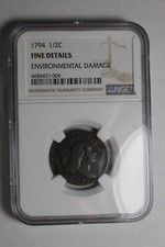 1794 Half Cent Fine Details NGC