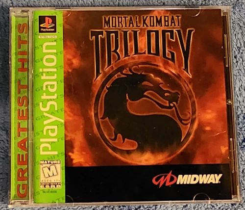 Mortal Kombat Trilogy Greatest Hits for PS1 [CASE & MANUAL][NO DISC]