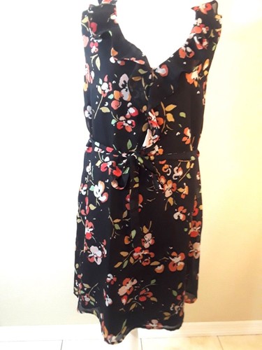 Vestido de vaina para mujer MERONA, talla 18, floral, multicolor, cuello con volantes en el pecho - Imagen 2 de 12