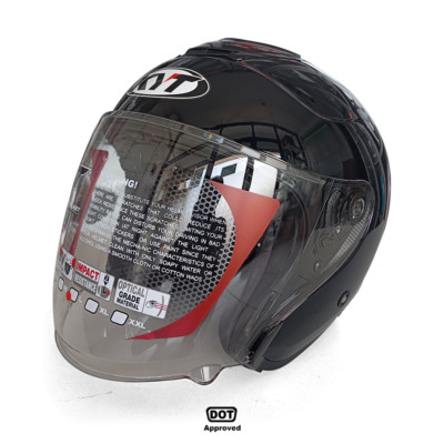 ''KYT Kyoto Black Helmet Size L DOT''