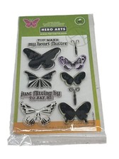 Hero Arts Cling Stamp Butterflies 10 Piece