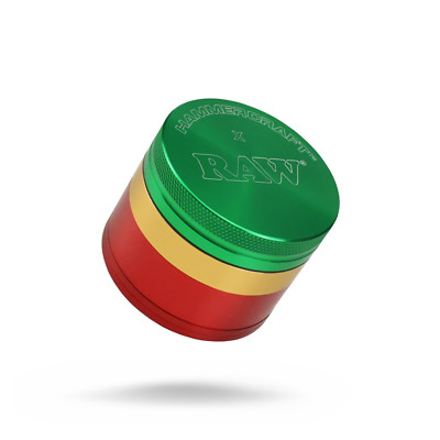 RAW x Hammercraft Four Piece Aluminum Grinder |  Rasta | 2 Diameter