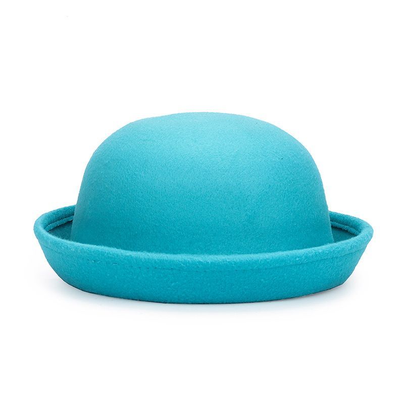 Dome Fedora Top Caps - Solid Color Cotton Hats Unisex Fedora Bowler Headwears-image