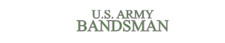 4" army bandsman lettering bumper sticker decal usa made