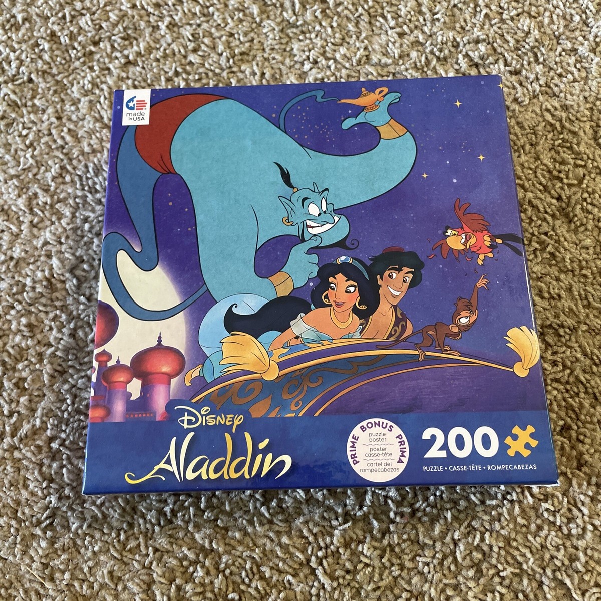 NEW Walt Disney Aladdin 200 Piece Puzzle Jigsaw Learning Game