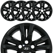 Set Of 4 Fit Hyundai Sonata 2015-2017 Black 16 Wheel Skins Hub Caps Rim Covers Set Of 4 Fit Hyundai Sonata 2015-2017 Black 16 Wheel Skins Hub Caps Rim Covers