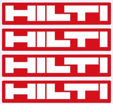 4X 200MM  HILTI TOOLS GARAGE MOTORSPORT MOTORACING DECAL VINYL STICKERS