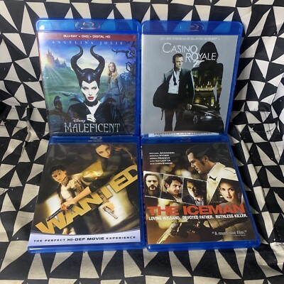Blu-ray Lot Of 4: The Iceman Wanted 007 Casino Royale Maleficent