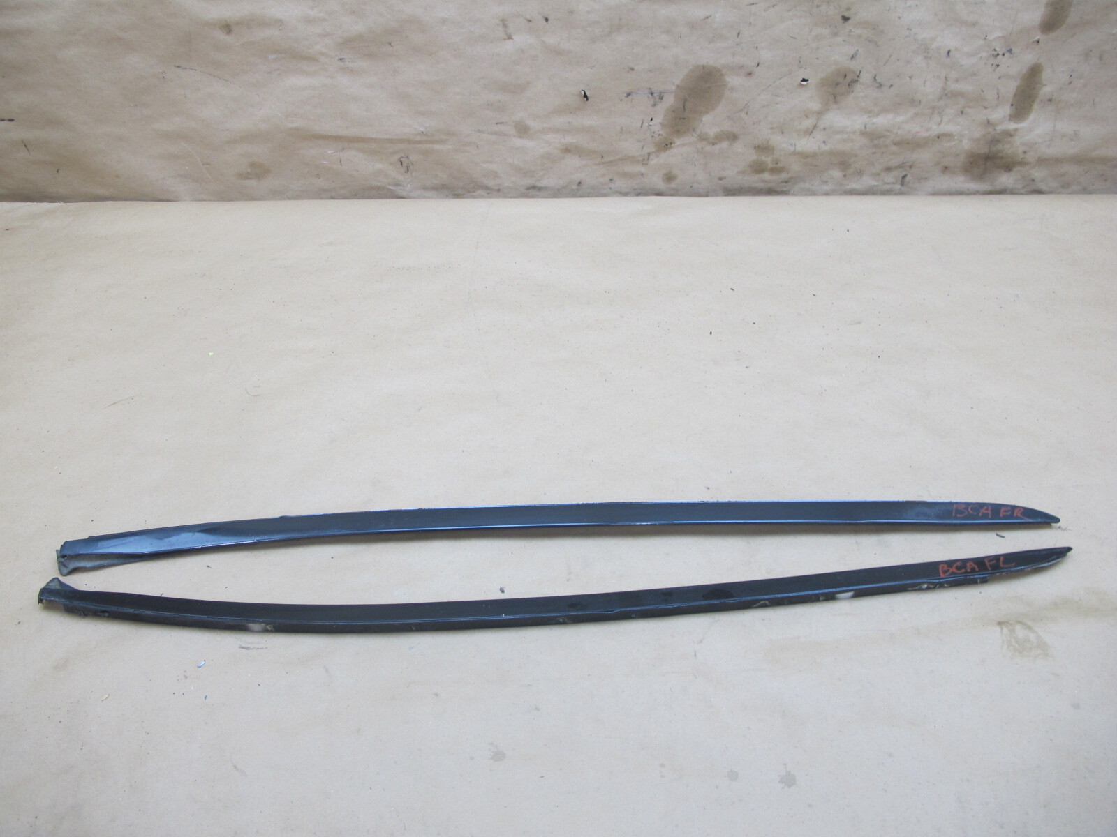 06-12 BENTLEY CONTINENTAL FLYING SPUR FRONT WINDSHIELD TRIM MOLDING SET OF 2
