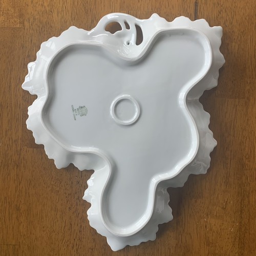 Gerold Porzellan Bavaria Porcelain Serving Platter Grape Leaf Shaped W. Germany - Picture 2 of 7