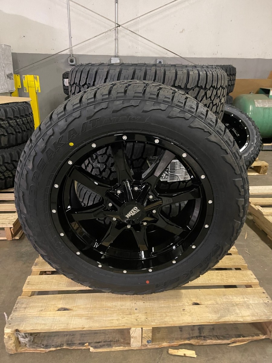 4 20x9 Moto Metal MO970 Black Wheels 32