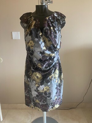 ADRIANNA PAPELL FLORAL METALLIC JACQUARD RUCHED SIDE SHEATH DRESS 2 | eBay ADRIANNA PAPELL FLORAL METALLIC JACQUARD RUCHED SIDE SHEATH DRESS 2 | eBay
